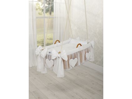 1478 247 kosz mojzesza kolyska wiszaca kropeczki szare 1