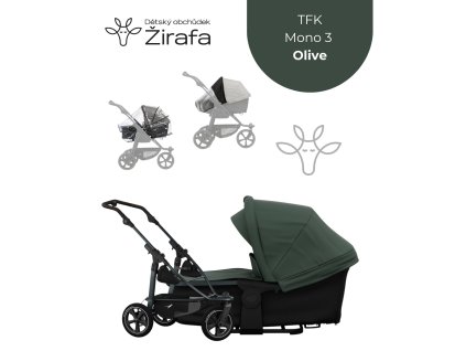 Akční set TFK Mono 3 Olive 3v1 s hlubokou korbou 2025