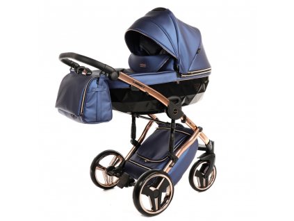 Junama Kočárek Fluo 01 Blue + rukávník zdarma
