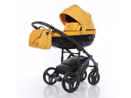 Kombinovaný kočárek Junama Saphire 05 Yellow 2021 + rukávník zdarma