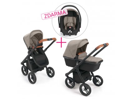 Kombinovaný kočárek NEONATO Puro + autosedačka Puro ZDARMA,Col.45A 2020 + rukávník zdarma
