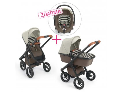 Kombinovaný kočárek NEONATO Puro + autosedačka Puro ZDARMA,Col. 56A 2020 + rukávník zdarma