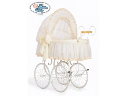 Bílý retro koš s bílým podvozkem - DOMÁCÍ LUXUSNÍ KOČÁREK > varianta 72100-171 2026