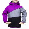 Bunda softshell FANTOM BUN 0704 trojbarevná-černo-šedo-fialový melír 2023