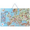 WOODY DŘEVO Hra mapa Evropy 3v1 naučné puzzle skládačka 75x45cm AJ