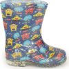 chlapecké holínky PVC - potisk monsters, Pidilidi, PL0040-04,  modrá (Velikost 22)
