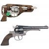 Revolver kovbojský stříbrný 25cm dětská kapslovka kovová 12 ran