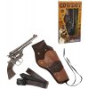 Kovbojský set revolver dětský kovový na kapsle 12 ran s pouzdrem a opaskem