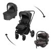 Set kočárek Move Cross 3 + hluboká korba Move XL 3 + autosedačka, All Black