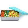 Nerezový Bento box 740 ml se silikonovým víkem - modrý