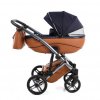 Kombinovaný kočárek Jasmine Bennetta Soft 10 hnědá-modrá 25