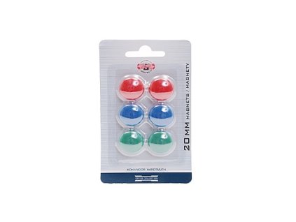 12222 magnety barevne 2cm 6ks