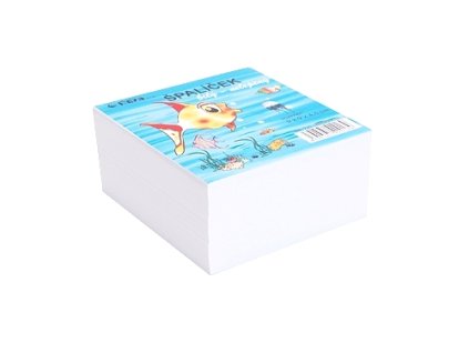 13140 poznamkova kostka 9cm x 9cm x 4 5cm bila nelepena