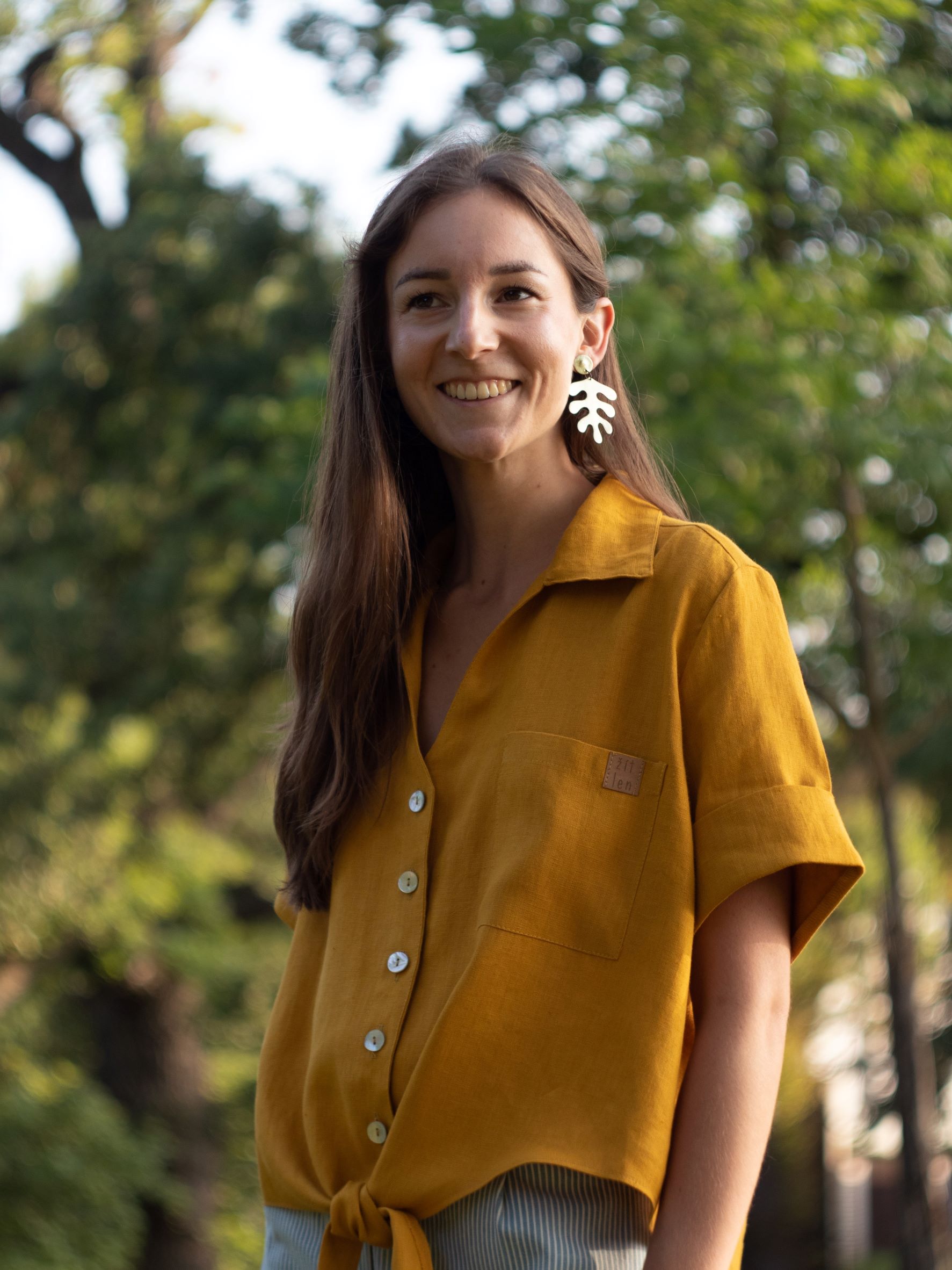 Dámská lněná košile "Kareta"