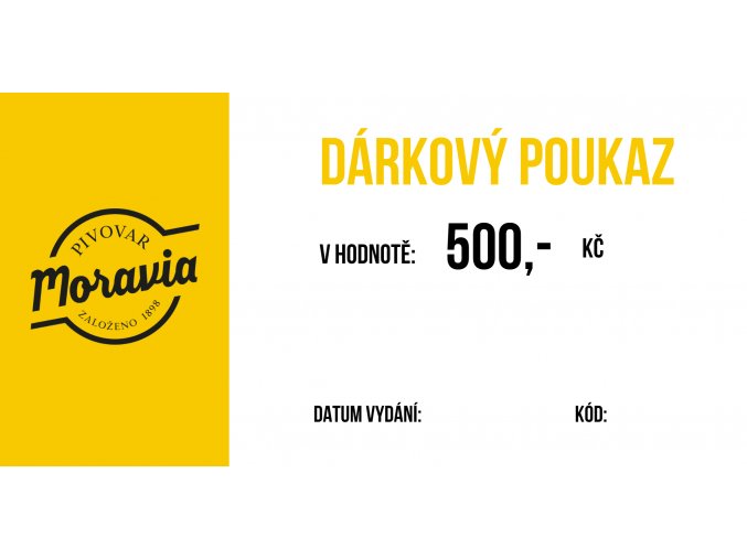 Dárkový poukaz Moravia