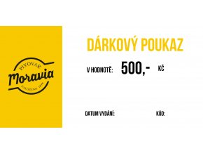 Dárkový poukaz Moravia