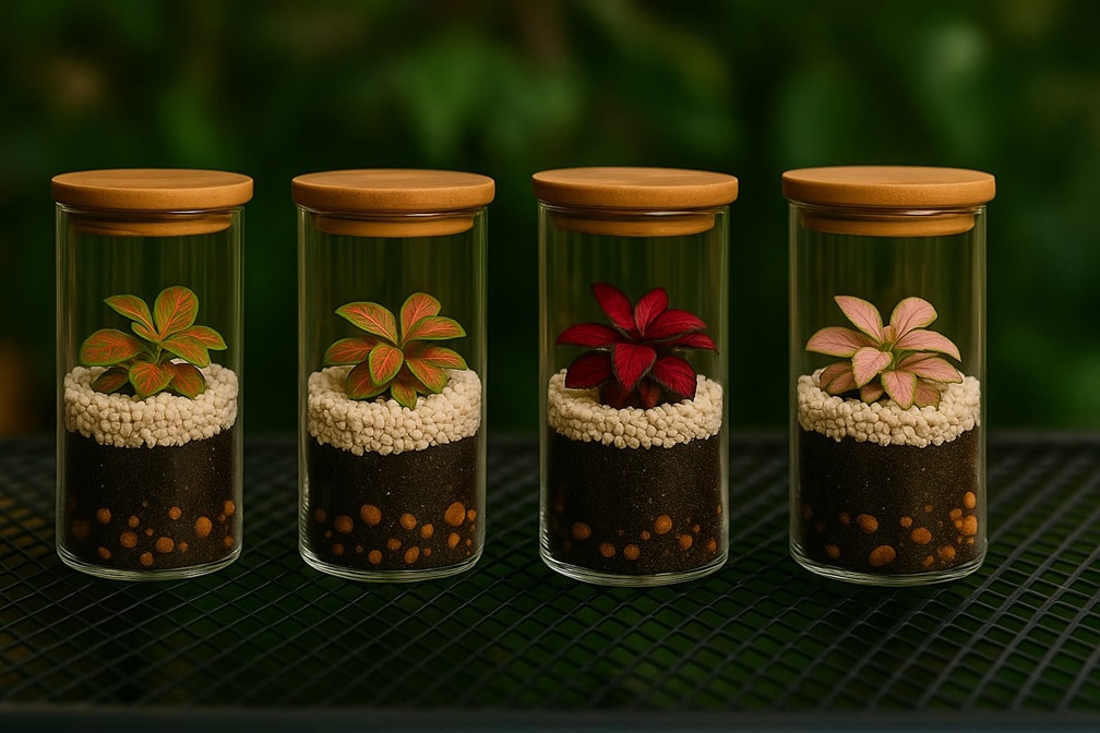 Dekorativní květina, florárium.