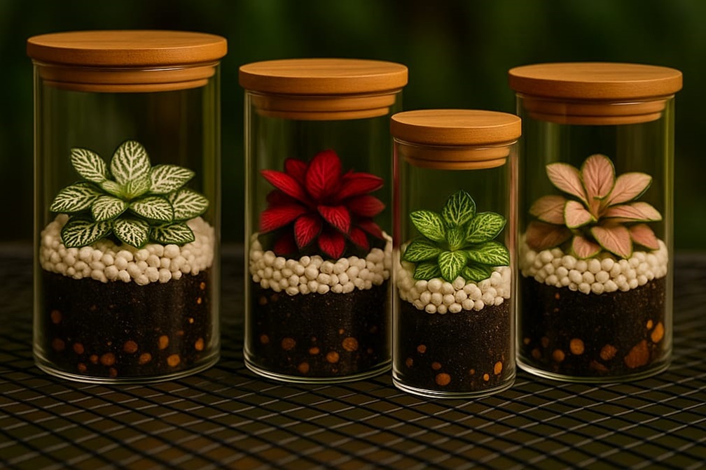 Dekorativní květina, florárium.