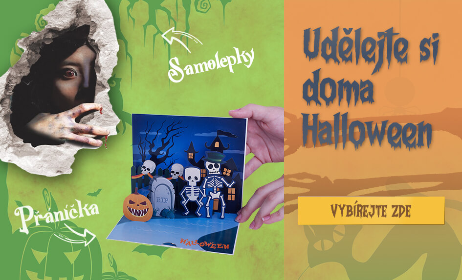 Halloween - Samolepky na zeď a 3D přáníčka