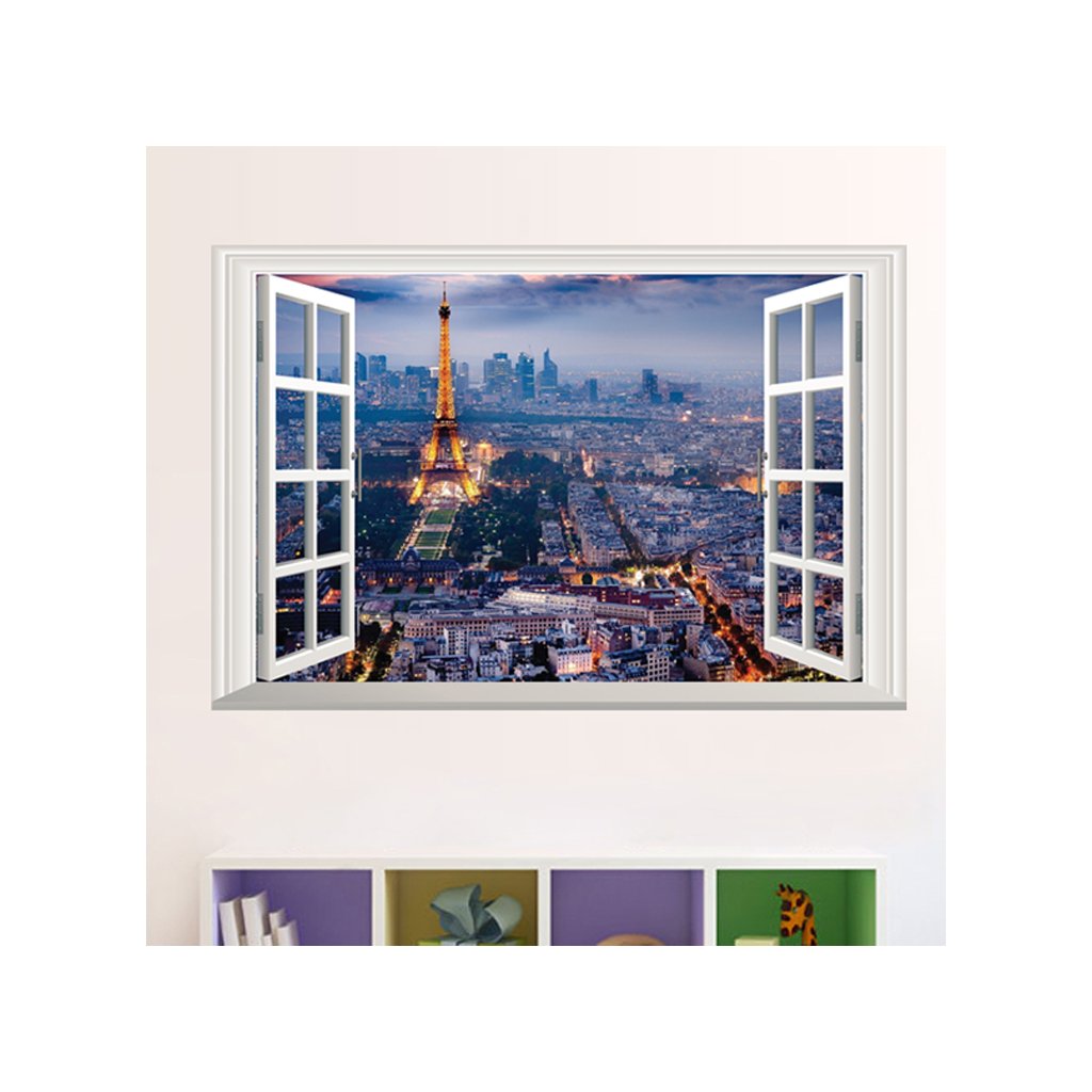 samolepka Okno s výhledem na Paříž
