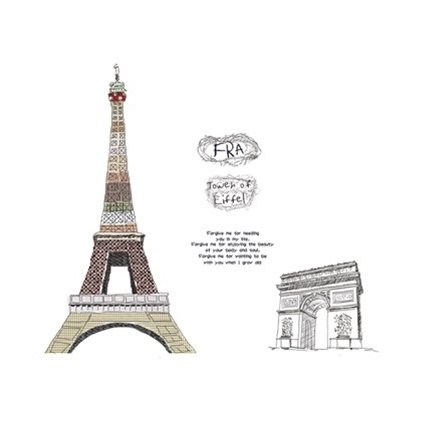 Samolepka na zeď Eiffelova věž