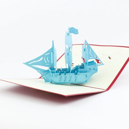 3D přání Tyrkysová loď