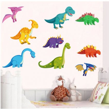 Samolepka Barevní Dinosauři