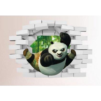 Samolepka na zeď 3D Kung-Fu Panda