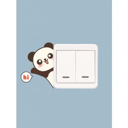 Samolepka na vypínač Panda