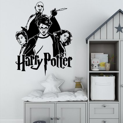 Samolepka Harry Potter, Ron, Hermiona a Voldemort
