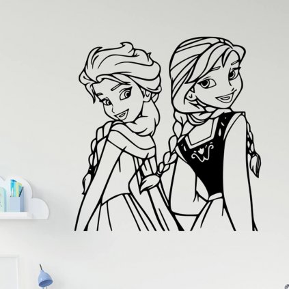 Samolepka Ledové království Elsa a Anna