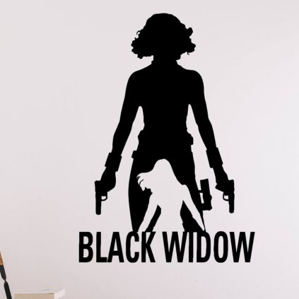 Samolepka Black Widow silueta