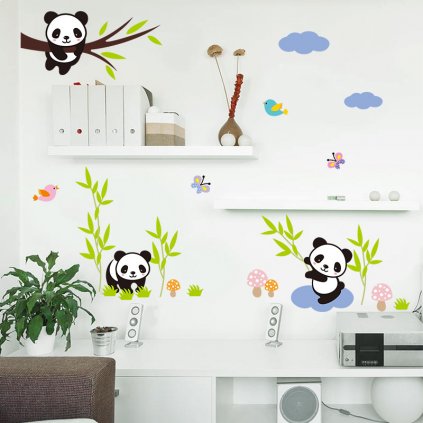 samolepka na zeď Hravá Panda