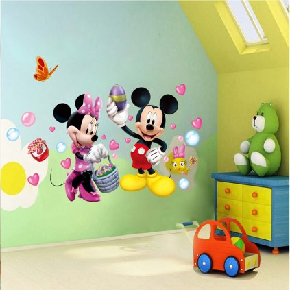 samolepka na zeď Minnie a Mickey Mouse