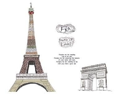 Živá Zeď Samolepka Eiffelova věž