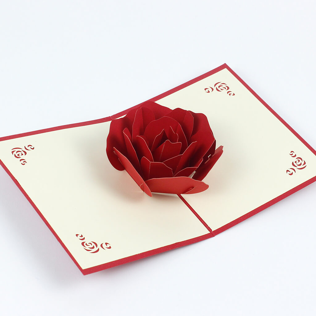 3D přání Květ růže