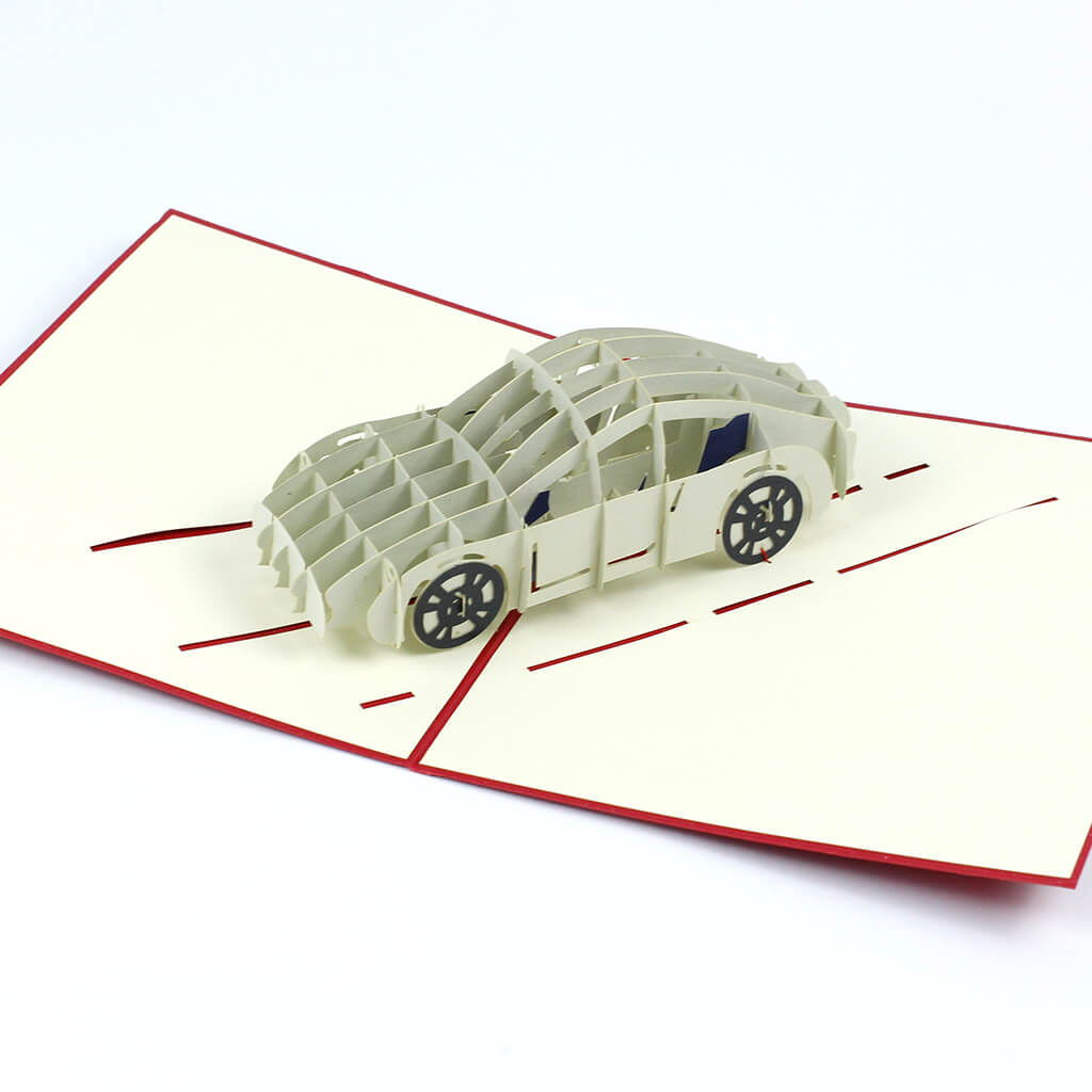 3D přání Šedé sportovní auto