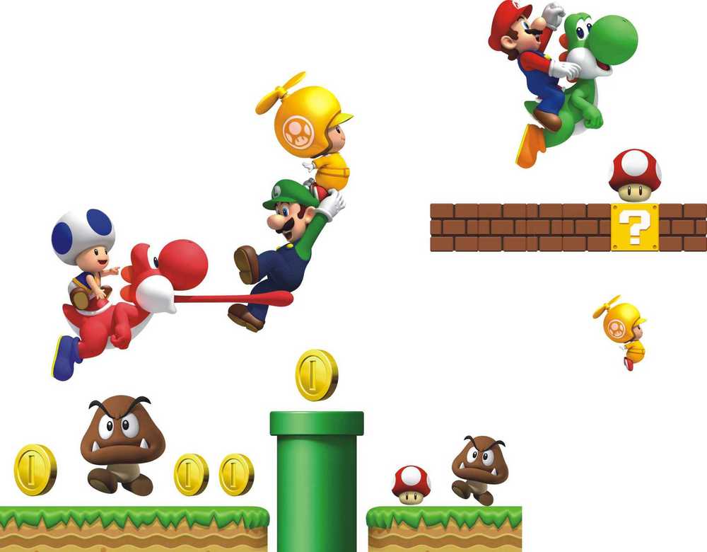 Živá Zeď Samolepka Super Mario Velikost: 72 x 60 cm