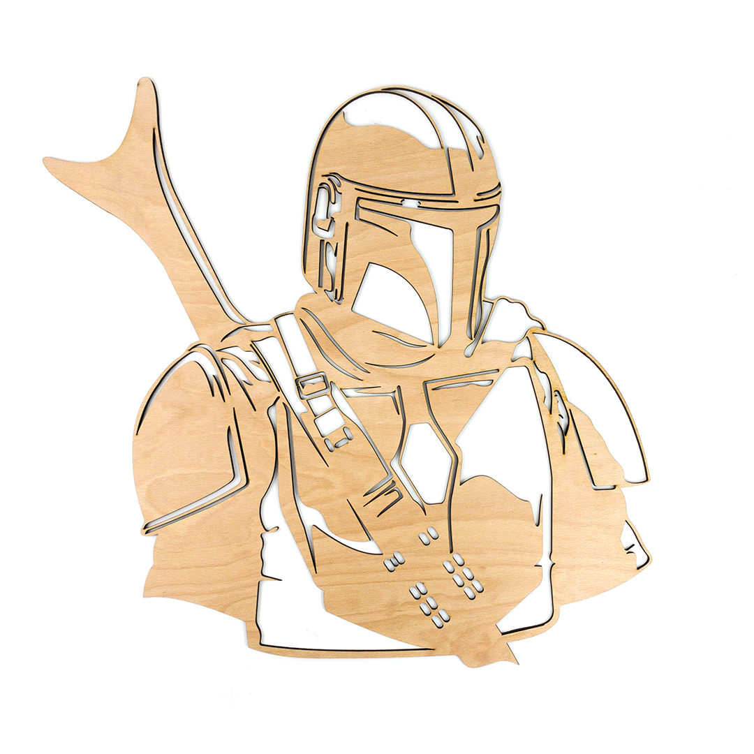 Živá Zeď Dřevěná nástěnná dekorace Star Wars Mandalorian