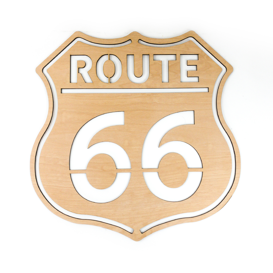 Živá Zeď Dřevěná nástěnná dekorace Route 66