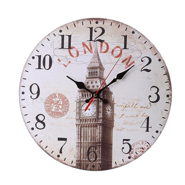 Živá Zeď Dřevěné nástěnné hodiny Big Ben