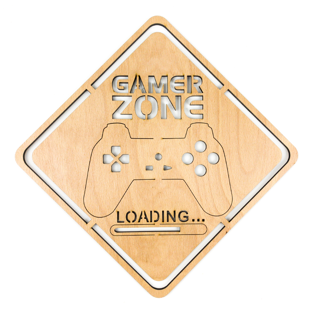 Živá Zeď Dřevěná nástěnná dekorace Gamer Zone