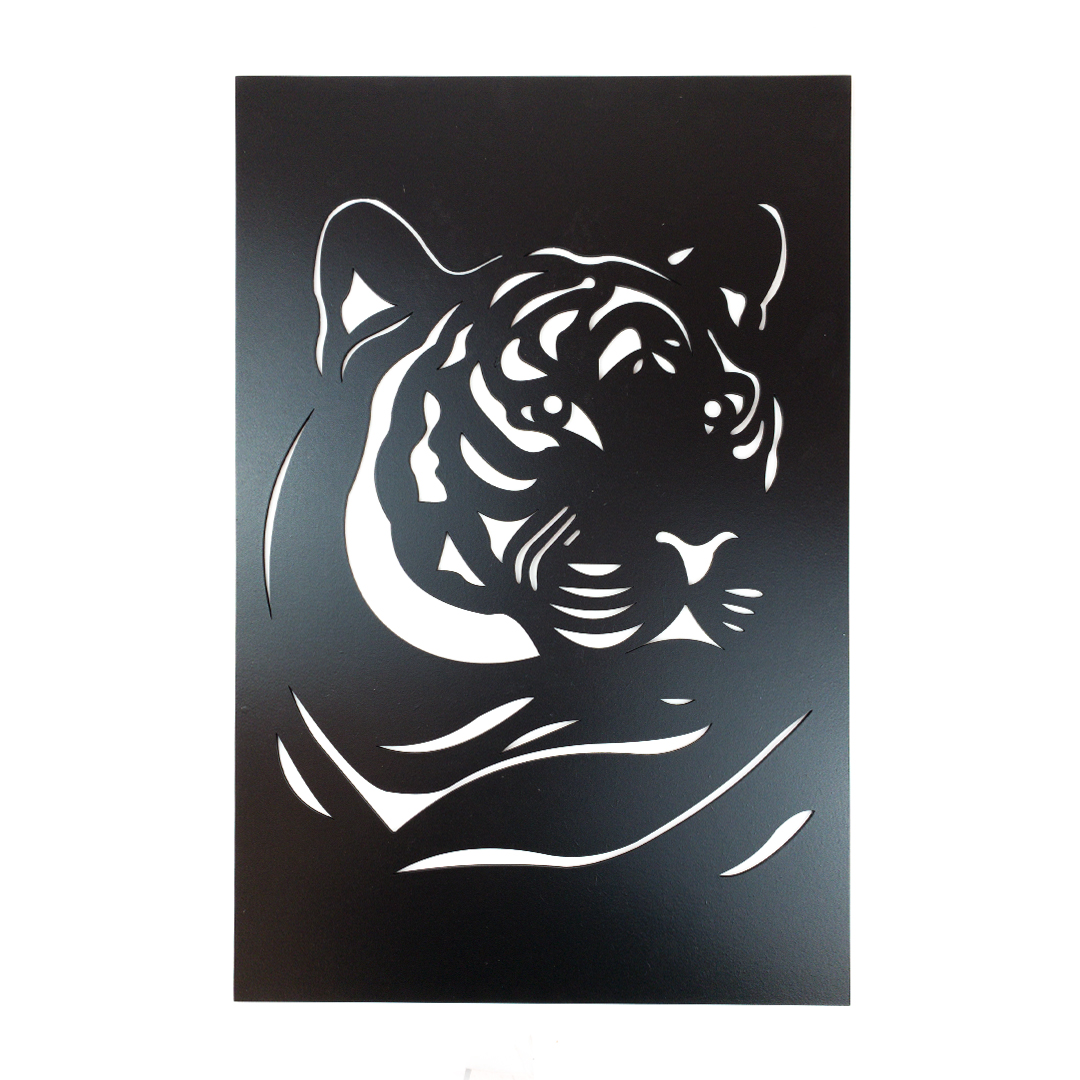 Živá Zeď Dřevěná nástěnná dekorace Tygr černý