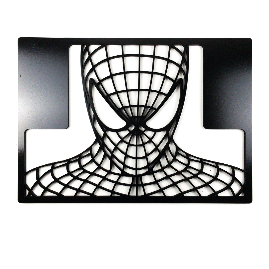 Živá Zeď Dřevěná nástěnná dekorace Spiderman portrét černý