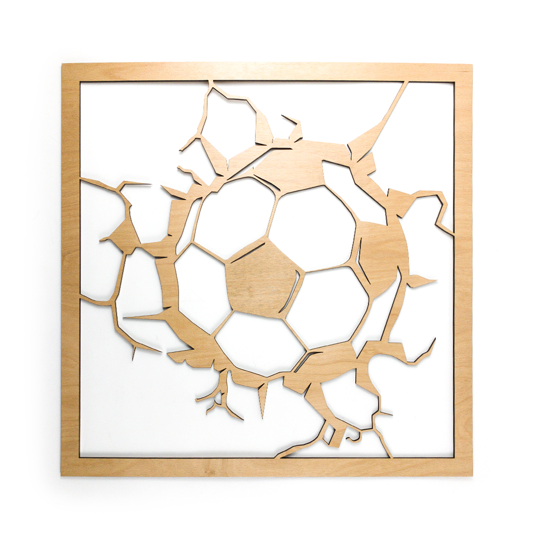 Živá Zeď Dřevěná nástěnná dekorace Fotbalový míč