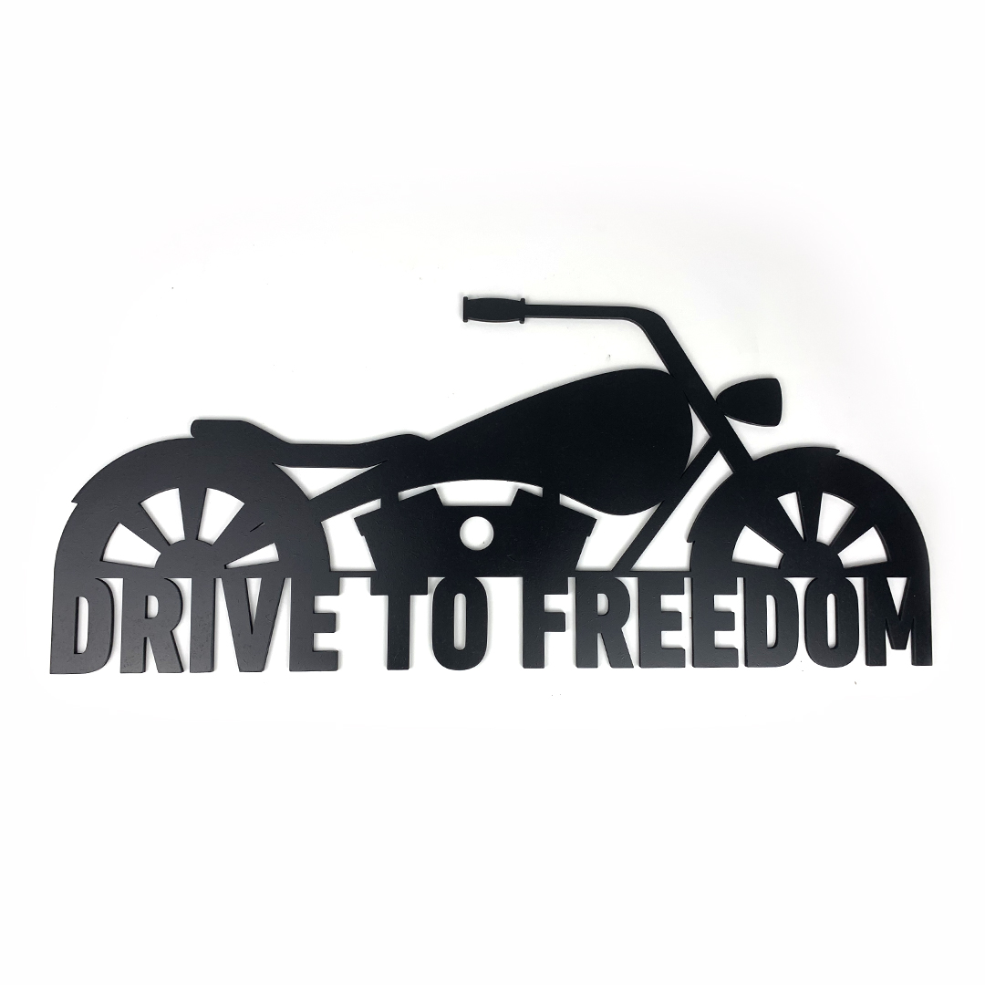 Živá Zeď Dřevěná nástěnná černá dekorace Drive to Freedom