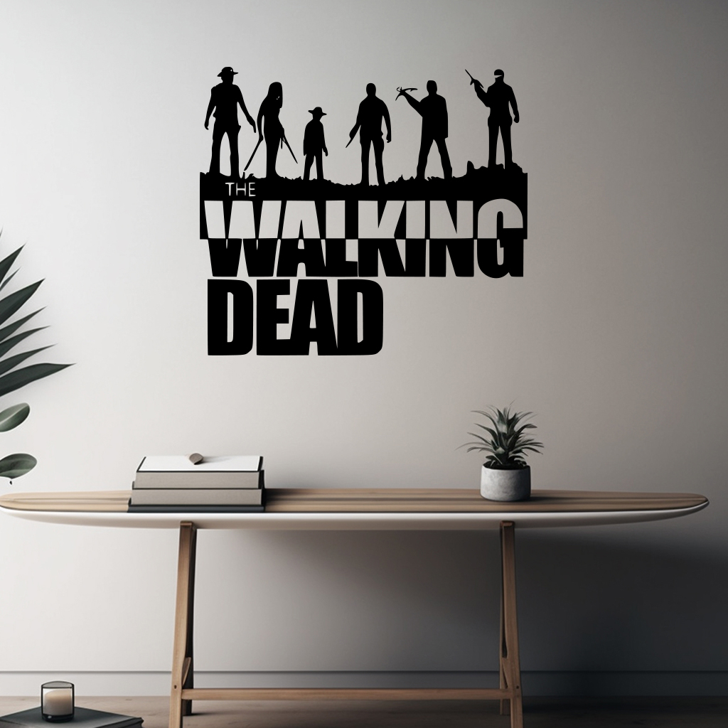 Živá Zeď Samolepka The Walking Death Barva: černá