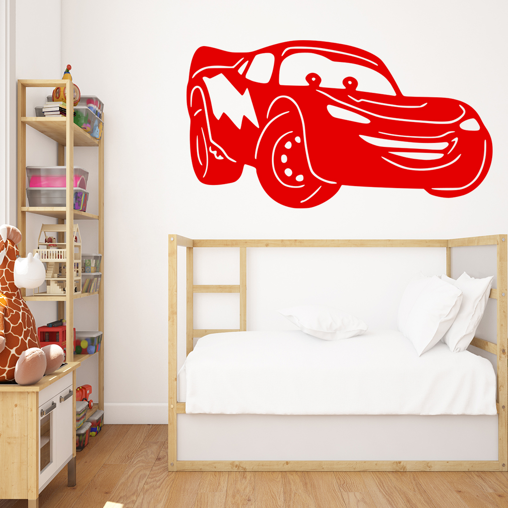 Živá Zeď Samolepka Blesk McQueen Barva: červená, Velikost: 100 x 59 cm