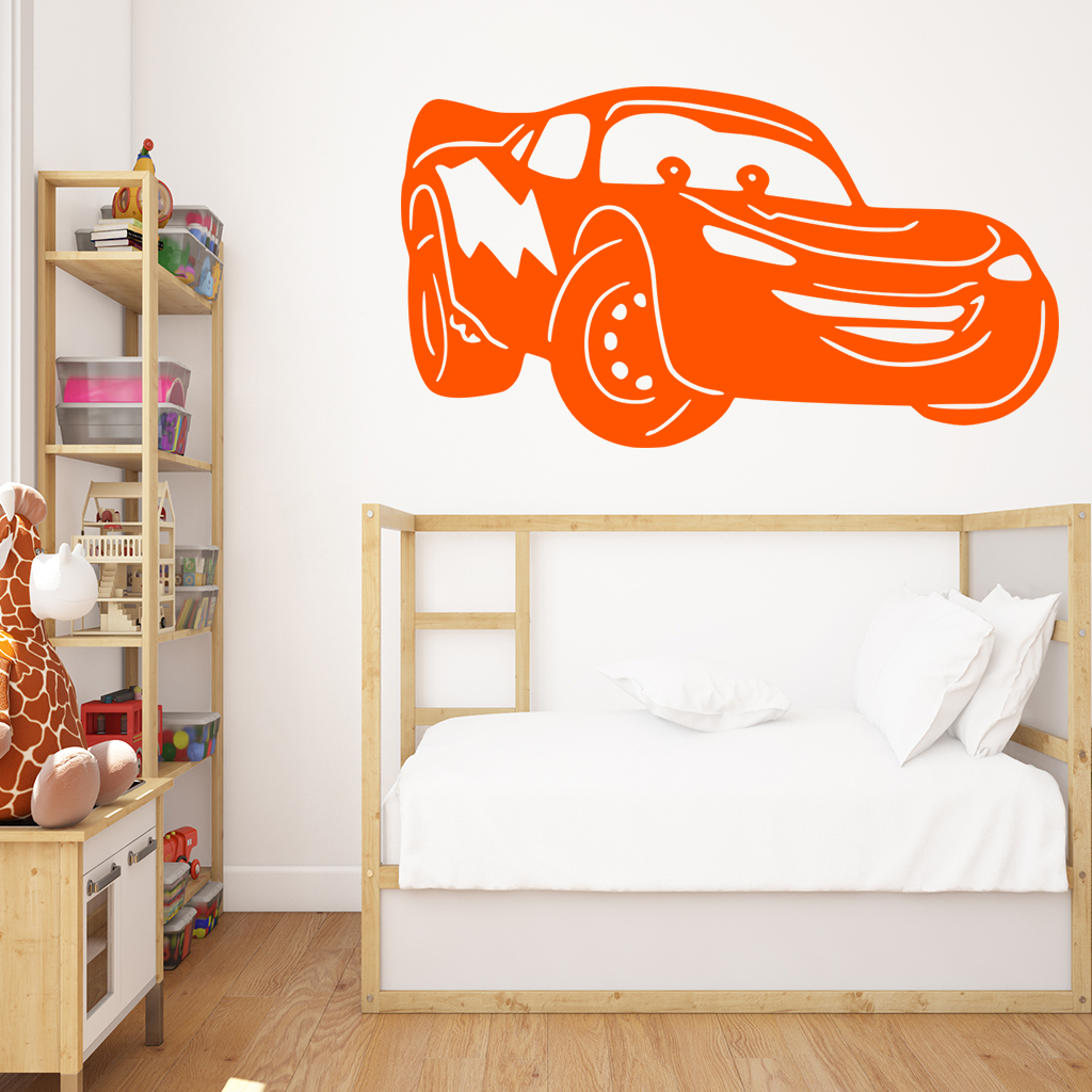 Živá Zeď Samolepka Blesk McQueen Barva: oranžová, Velikost: 80 x 48 cm