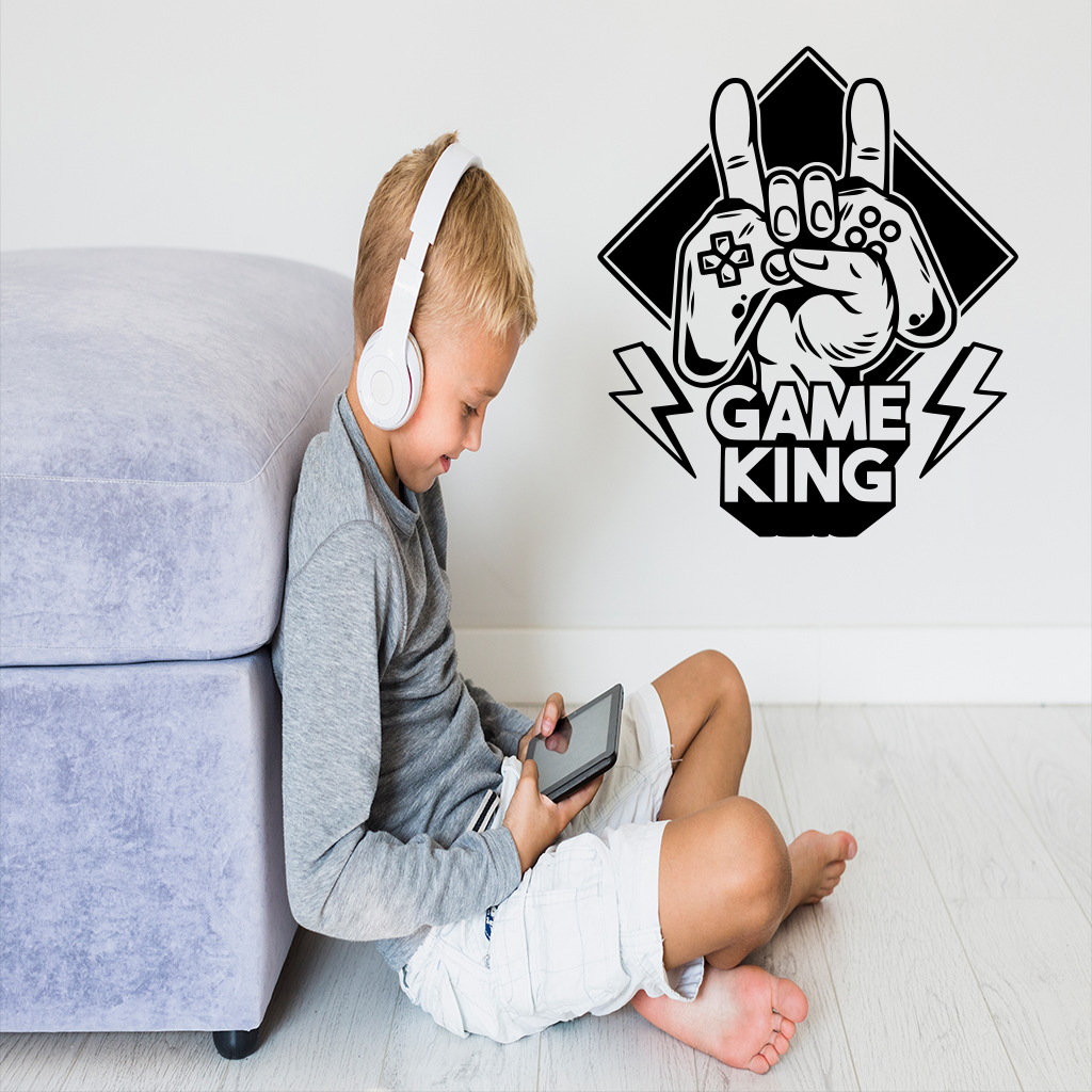 Živá Zeď Samolepka Game King Barva: černá